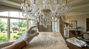A diagram or photo showing the pattern of crystals to ensure correct reassembly after cleaning.