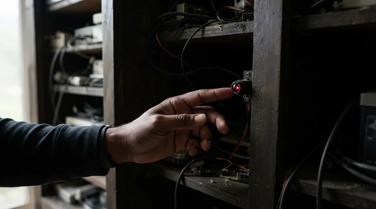 PIR sensor technology in motion sensor closet lights detecting movement as a hand reaches inside